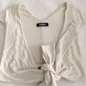 Reformation cream wrap top